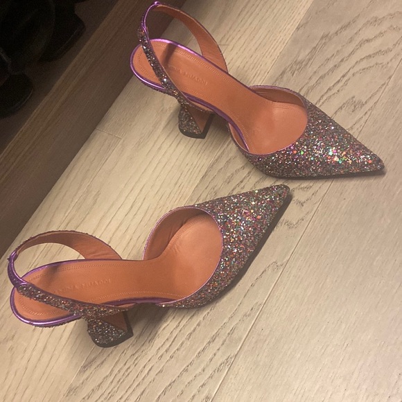 Amina Muaddi Shoes - Amina muaddi glitter Holli pumps